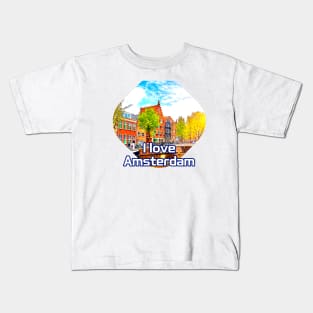 I love Amsterdam, Netherlands Kids T-Shirt